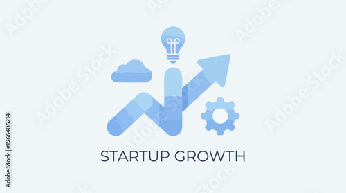 Startup Growth Business Concept Icon.