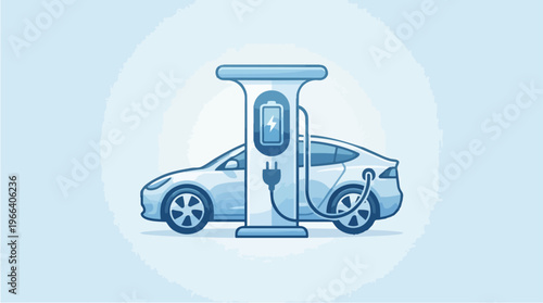 Electric car charging station.