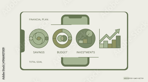 Financial planning on smartphone.