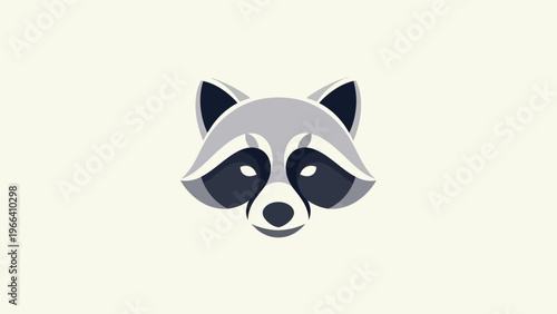 Stylized raccoon head illustration
