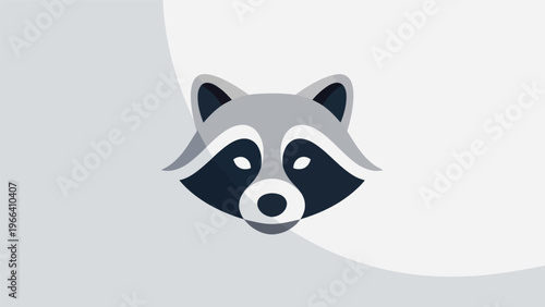 Stylized raccoon head vector illustration