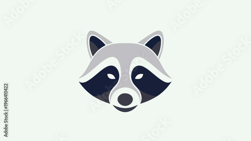 Stylized raccoon head vector illustration