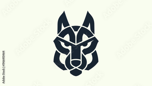 Stylized raccoon portrait on light background