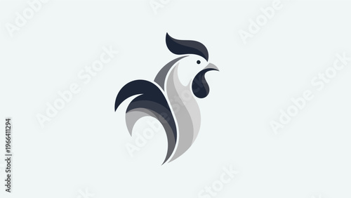 Canvastavla Stylized rooster illustration