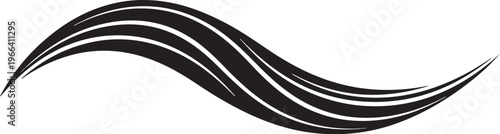 Black and white wavy lines abstract design element graphic