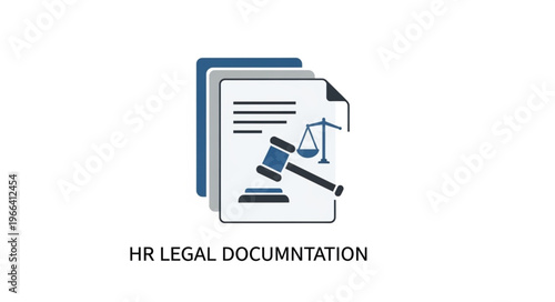 HR Legal Documentation - Gavel and Scales on Stack of Papers.