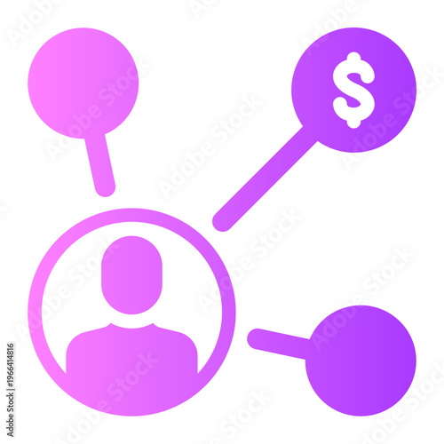 affiliate marketing gradient icon