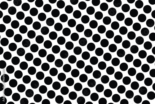 Polka dots seamless pattern on white background. A minimalist dark background with an evenly spaced polka dot pattern overlay effect. eps 10