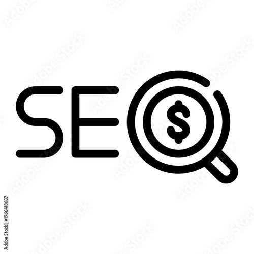search engine optimization line icon