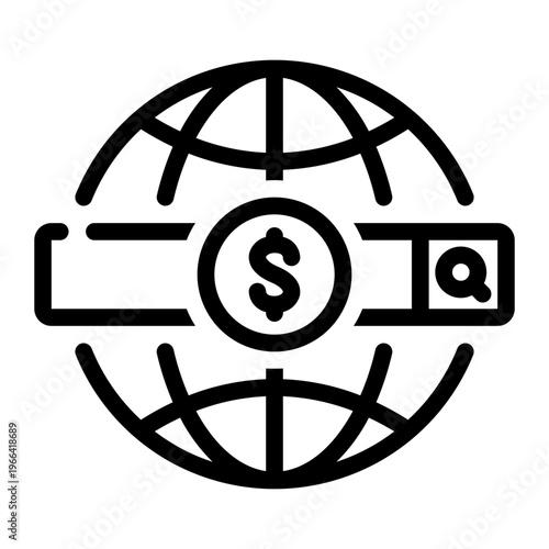 search engine line icon