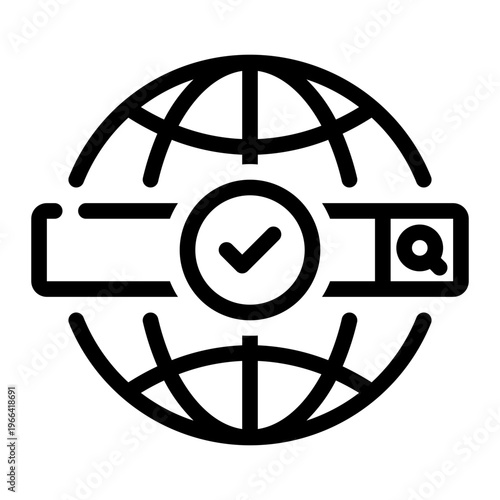 search engine line icon