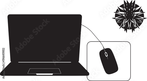 Computer Virus Malware Laptop Security Threat Concept