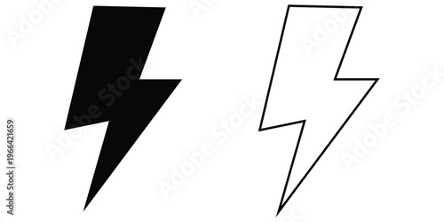 Flash icon set simple design eps 10.