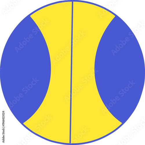 Blue and yellow kick ball 