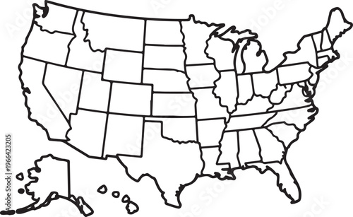 USA map. vector file