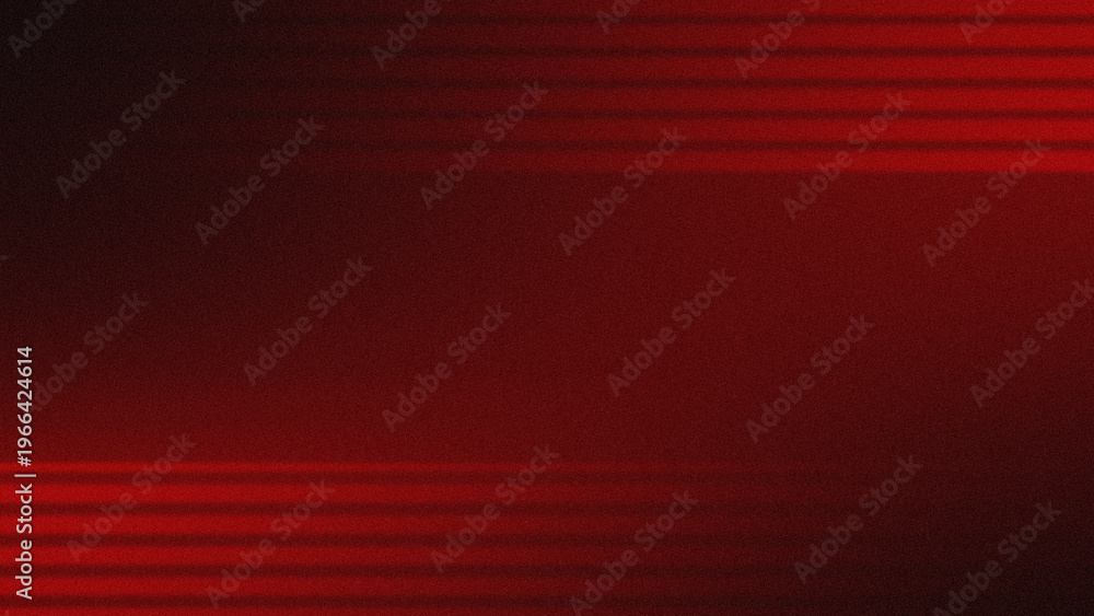Fototapeta premium Deep red gradient with subtle horizontal lines. Vibrant tones suggest intensity or urgency. Ideal for digital interfaces or motion graphics. Elegant contrast draws attention to key elements