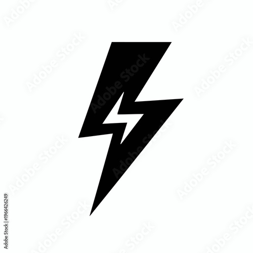 Black lightning bolt symbol representing energy and power.