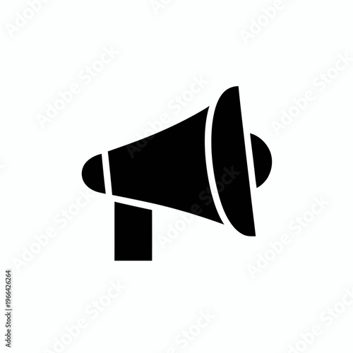 Black Megaphone Icon Loudspeaker Symbol.
