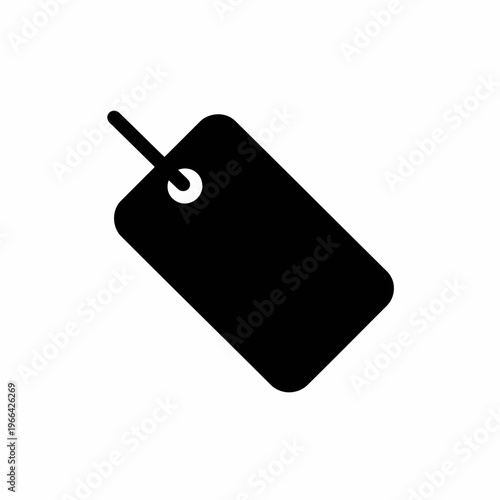 Black Price Tag with String Attachment.