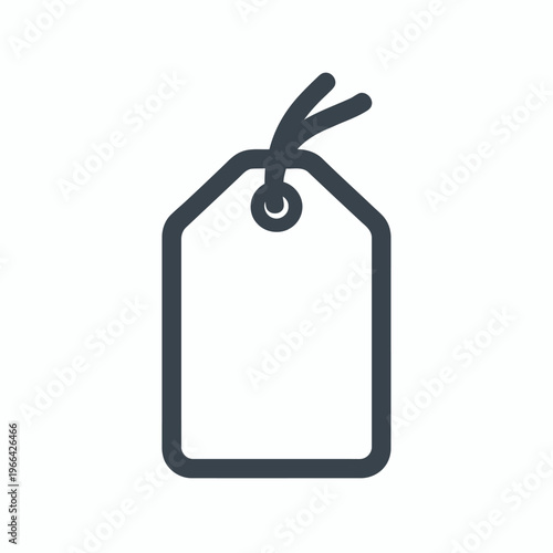 Blank Price Tag with String and Loop.