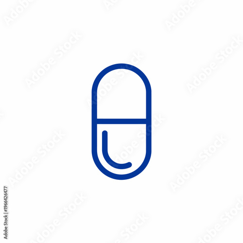Blue capsule icon representing medicine and healthcare.