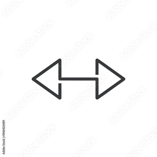 Free Download Double headed arrow icon symbol illustration. - GFXLoad