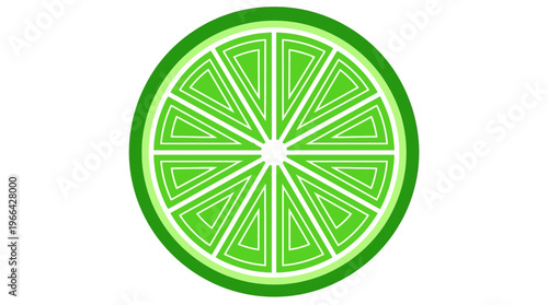 Vibrant stylized lime slice icon, perfect for Cinco de Mayo celebrations and refreshing beverage advertisements, bringing a fresh, zesty flavor to your designs