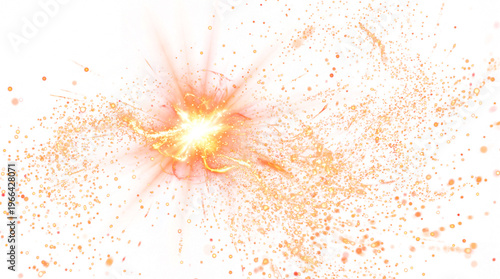 Vibrant Firework Burst At Center With Sparks.