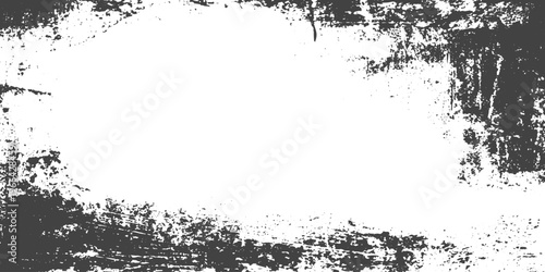 Dirty Grunge Frame Overlay with Rough Distressed Border. Abstract Texture with Noise, Dust and Aged Worn Surface Pattern for Design Use.