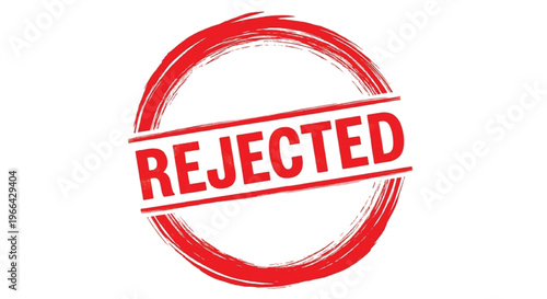 Red rejected stamp on white background red stamp rubber stamp