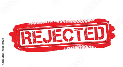 Red rubber stamp with rejected text on white background 4