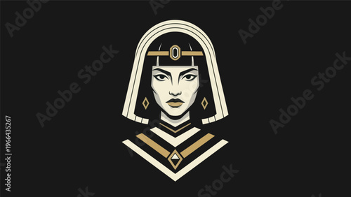 Stylized egyptian woman portrait