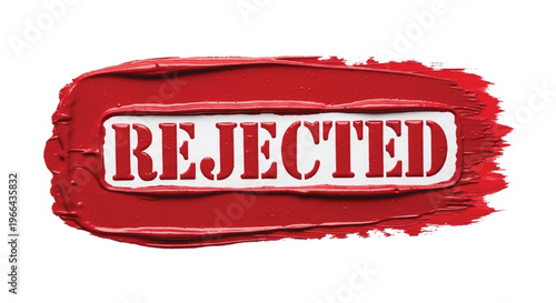 Red rubber stamp with rejected text on white background 5