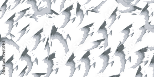 Expressive black ink brush strokes on white textured paper eps 10