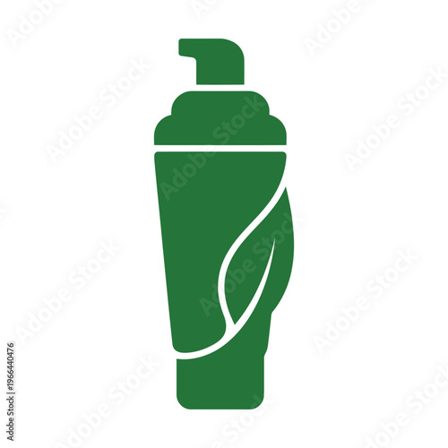 Green protein shaker bottle with leaf protein bottle leaf fitness nutrition