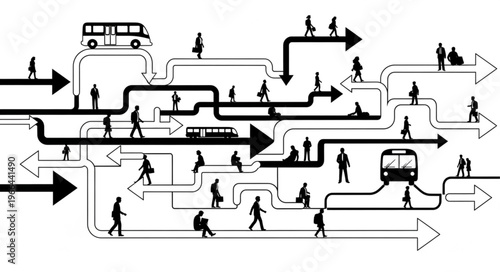 Abstract Representation of Urban Commuting and Transportation Networks.
