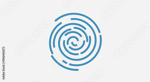 Blue swirling circular maze pattern.