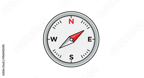 Compass Navigation Tool Direction Indicator.