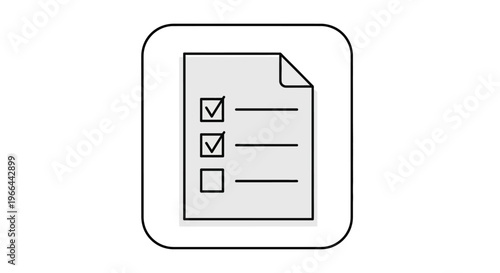 Checklist document icon with ticks.