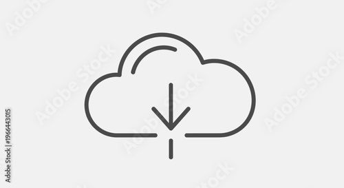 Cloud with download arrow icon.
