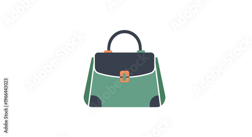 Green and black ladies handbag.