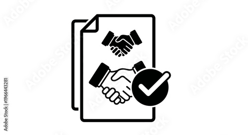 Handshake agreement on a document.