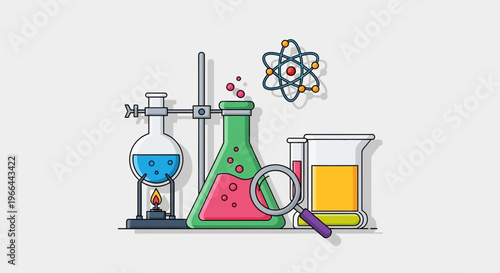 Laboratory equipment for science experiments.