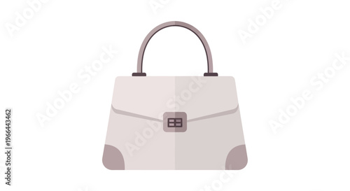 Luxury White Ladies Handbag Purse.