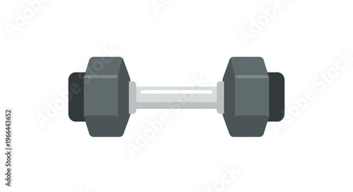 Dumbbell weightlifting fitness equipment closeup.