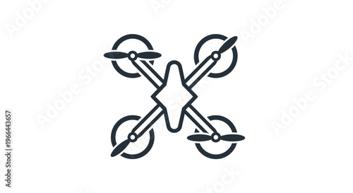 Drone with four rotor blades.