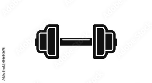 Dumbbell weightlifting fitness equipment icon.