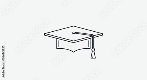 Graduation cap with tassel detail.