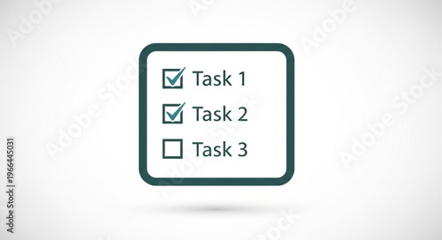 Checklist with Completed and Pending Tasks - Task Management and Productivity.