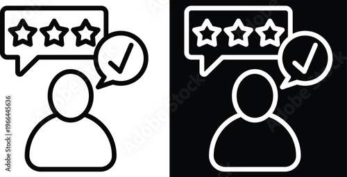 feedback Two-tone version in black and white background